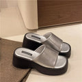 Women Slippers 2025 Summer New Luxury Sandals Women Thick Soled Designer Square Toe Slippers Slides Women Zapatos