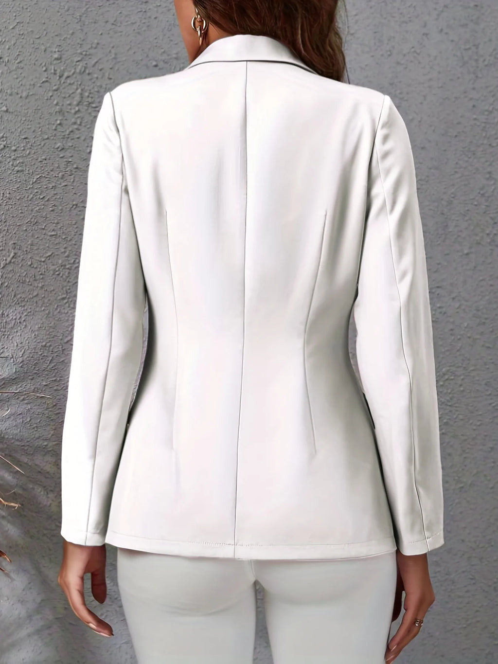 Women's Elegant Solid Color Fashion Blazer Suitable for Daily Casual and Work Wear