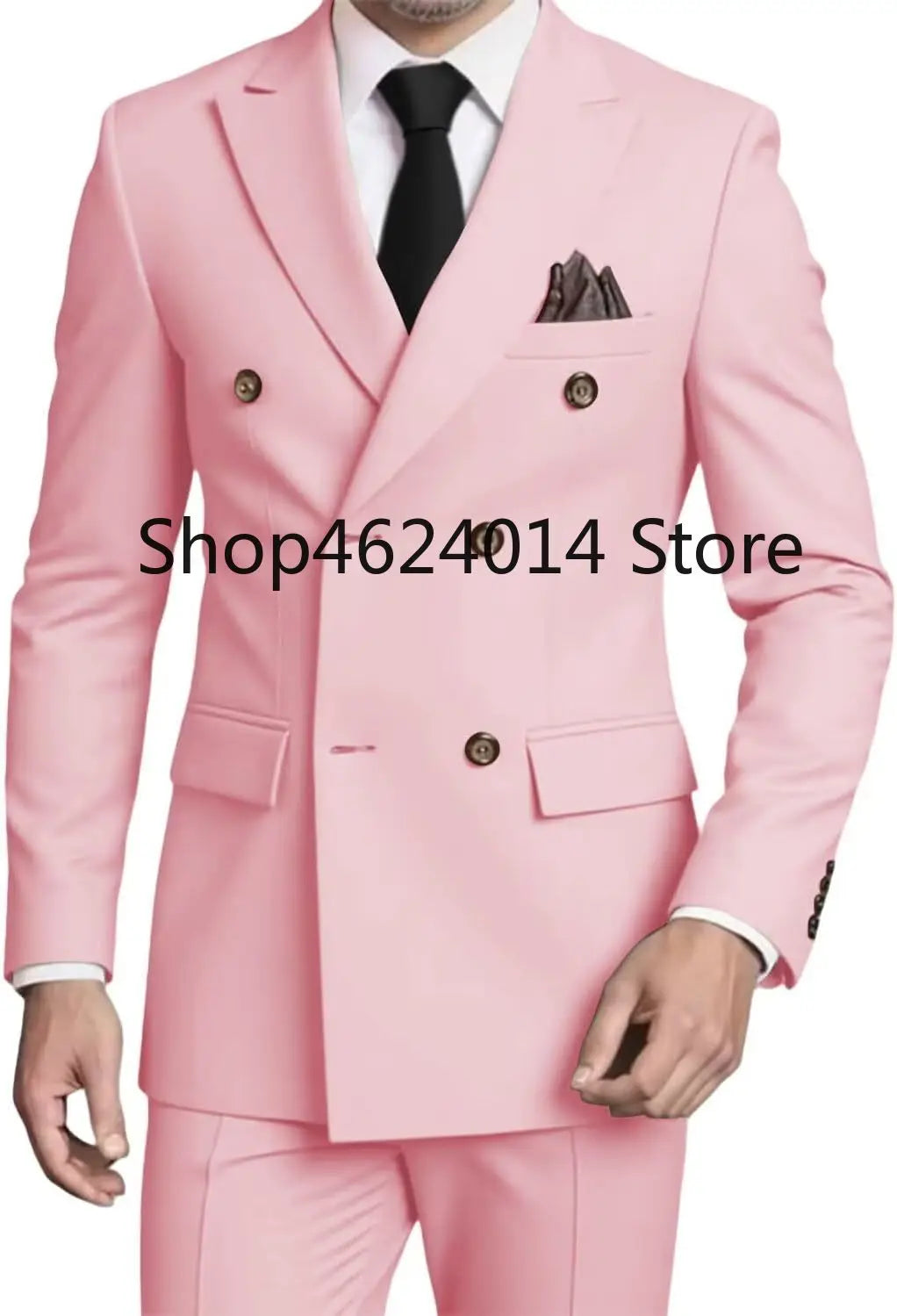 Suits for Men Slim Fit 2 Piece, Mens Double Breasted Suit Tuxedo for Men Wedding Business Prom Formal Suits