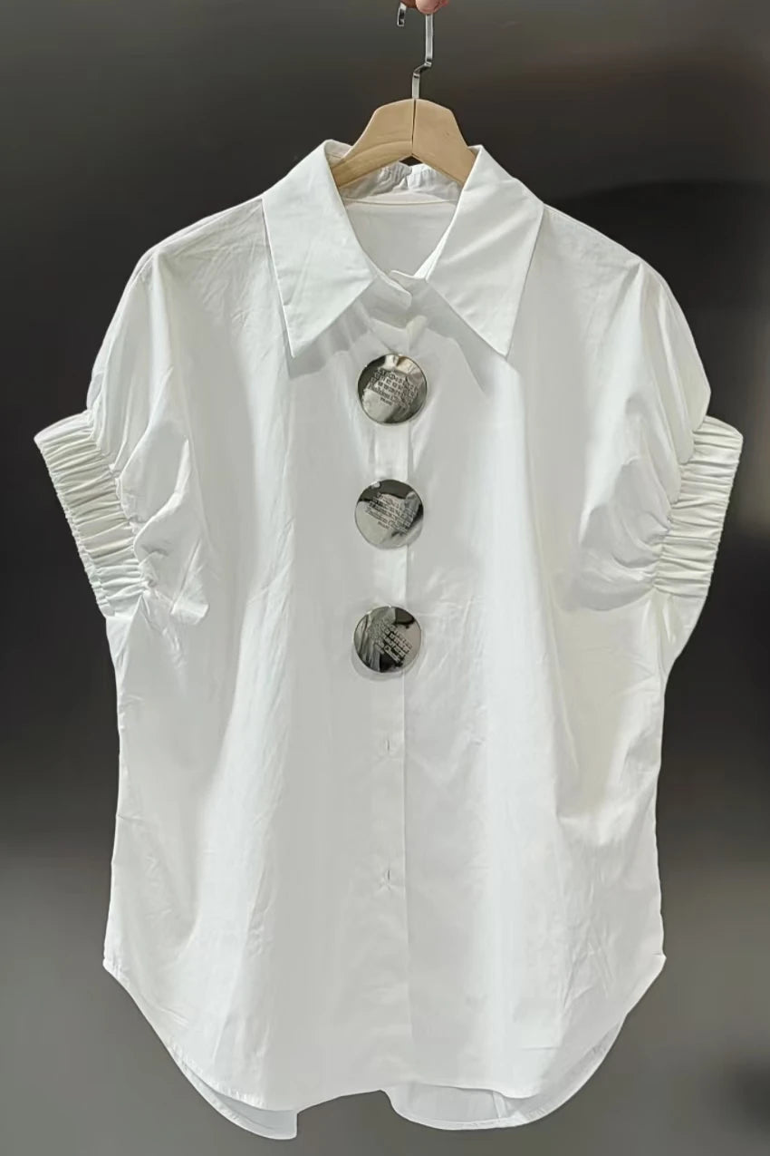 Luxury Design Blouses Shirts For Women 2026 Summer New Fashion Trend Loose Casual Tops Blusas Elegant Office Lady Elegant Shirt