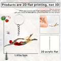 Swimmer Keychain Pendant Swimming Sport Enthusiast 2D Flat Acrylic Ornament Charms Hanging Decoration for Bag Party Festive Gift