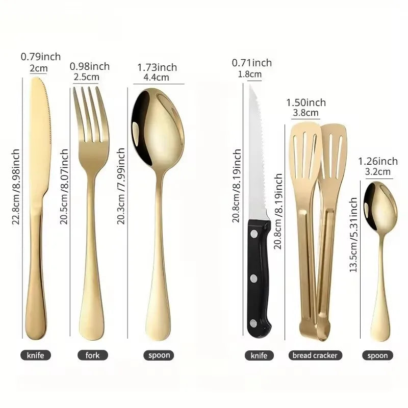 Camping and Travel Dining Set for Two with Plate and Cutlery Including Fork, Knife, and Spoon