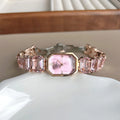 UTHAI Women Watches for Girls Wrist Quartz Watch Rectangle Dial Gold Sliver White Diamond  Ladies Fashion Wristwatch New Clock