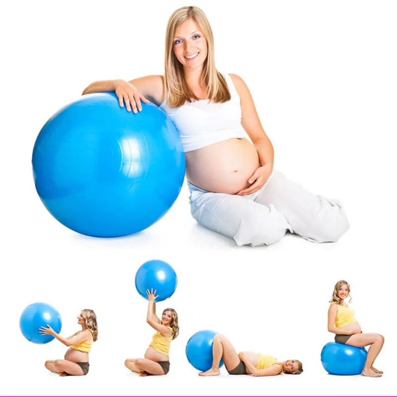 45CM Anti-Burst Yoga Ball Thickened Exercise Ball for Pilates Balance Stability Workout Pregnancy Birthing Physical Therapy