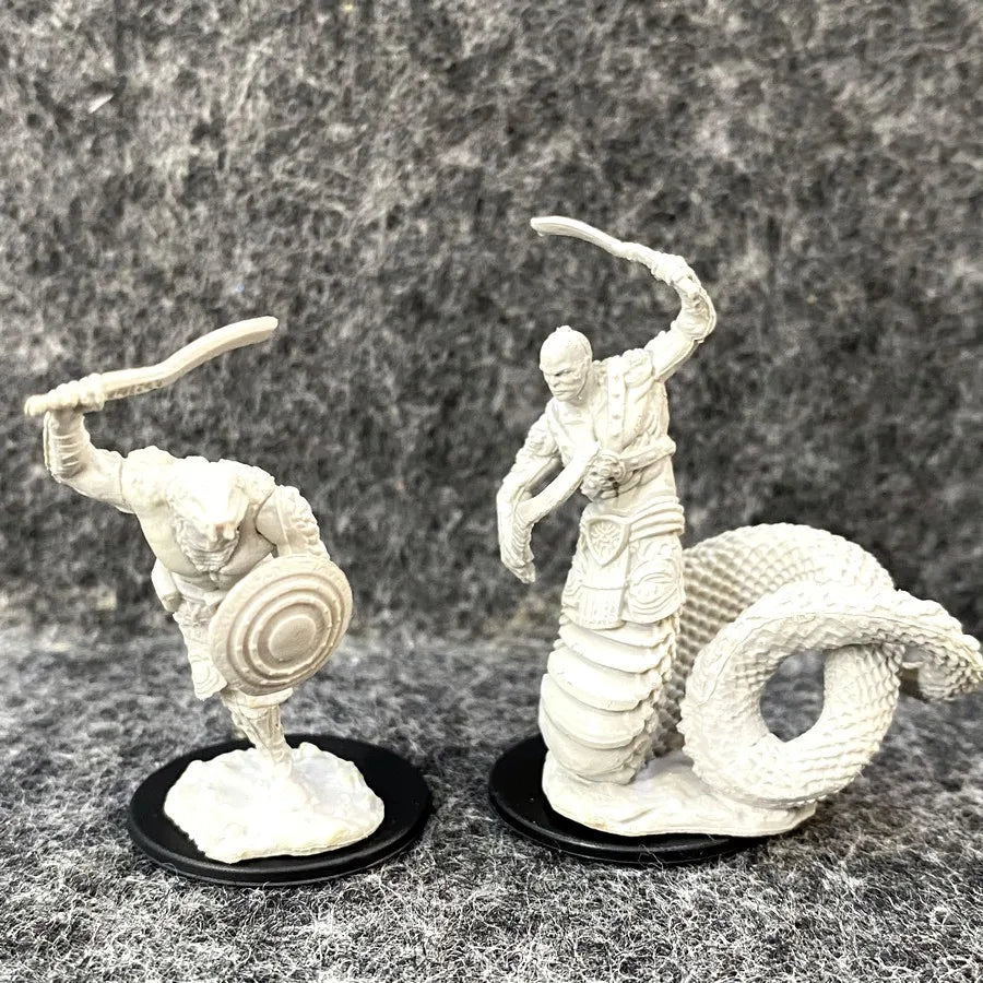 Lot Skeletons Dragonborn Fighter Orc Barbarian Paladin Dwarf Fighter Warlock Miniatures Nolzur's Miniatures Board Game Models