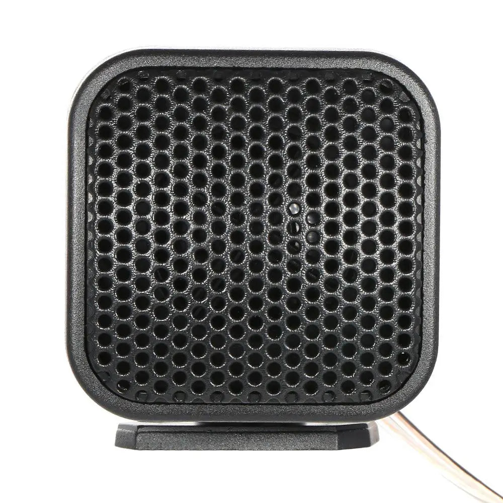 Ambientador para coche negro con forma cuadrada y compacto, con rejilla perforada y bordes redondeados, diseñado para tweeters tipo domo de coche de 500 W, audio automotriz.