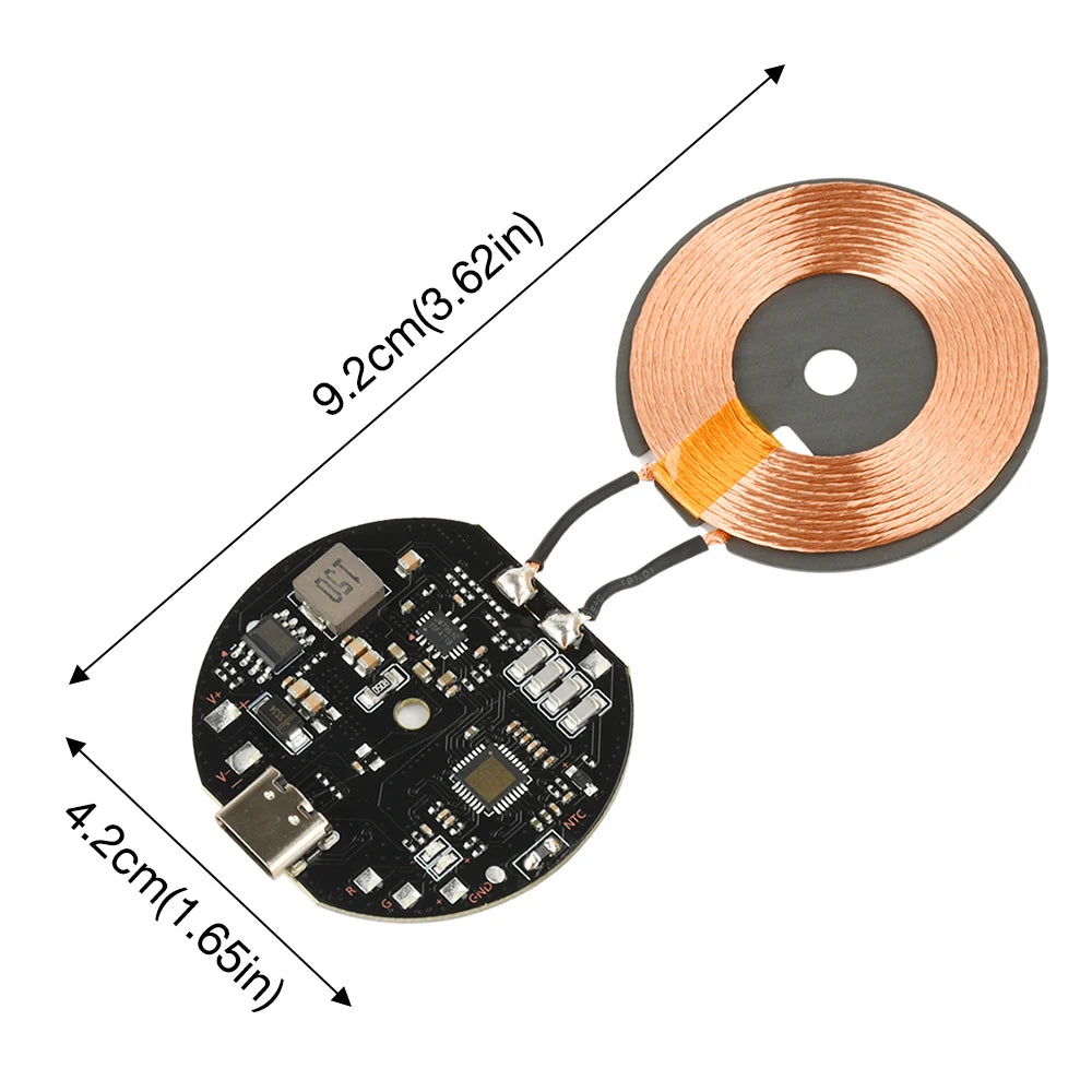 20W High Power Car Wireless Charging Module 12V 24V Mobile Phone Battery Car Modification Wireless Charging Motherboard Pcba