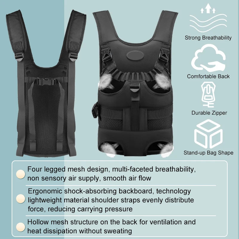Pet Carry Portable Bag Puppy Adjustable Front Backpack Outdoor Travel Pets Ventilated Saddlebag Universal For Motorcycle Riding