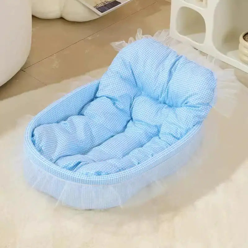 All Seasons Pet Bed Cute Princess Style Cushion Sofa Mat Universal Non-stick Dog Cat Sofa Bed Sleeping Cushion For Small Puppy