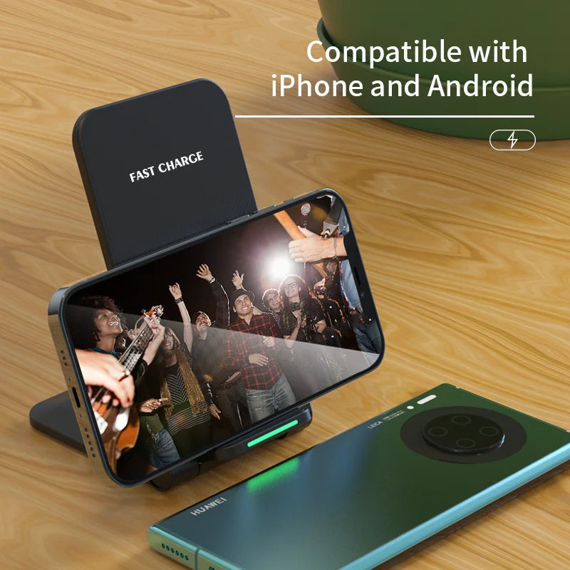 30w Wireless Charger For TCL 20 Motorola Edge 30 Ultra Ulefone Power 5 Macsafe Type C Induction Fast Wireless Charging Station