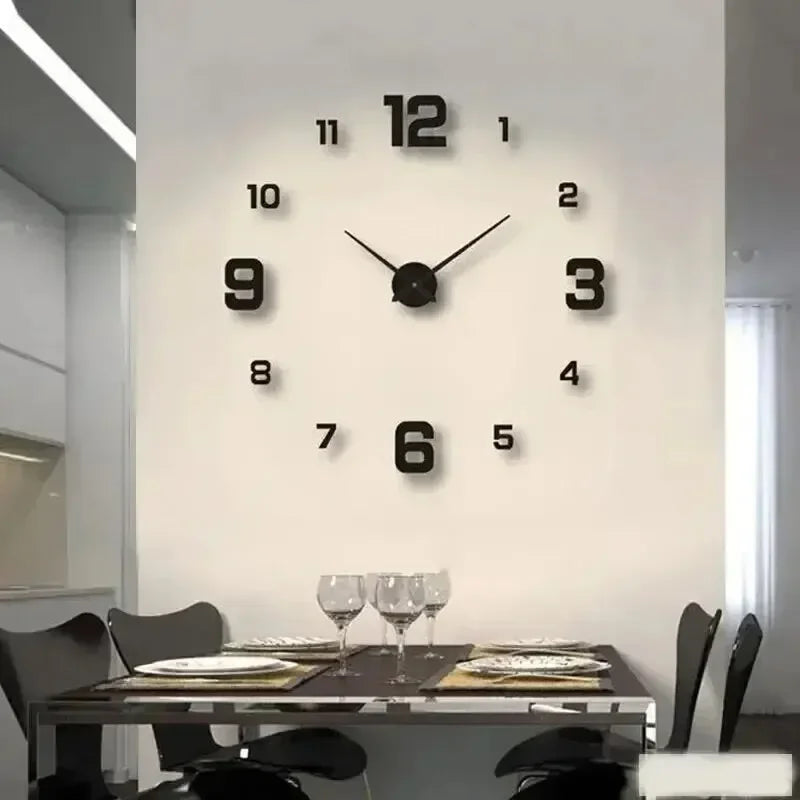 Wall Clocks Art Clock Bedroom Frameless Home and Decoration Kitchen Silent Living Room Watches Digital Decor Led Large 3d Garden