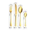 Stainless Steel Tableware Steak Western Food Knife, Fork and Spoon 4 Main Pieces Tableware Set