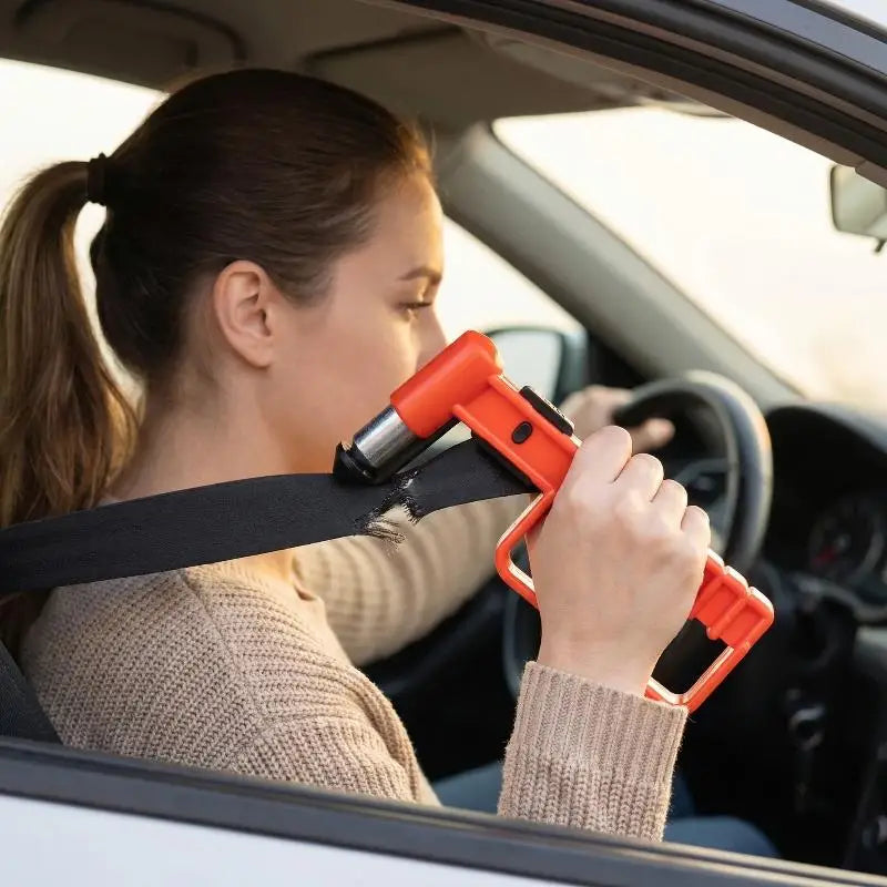 Multifunctional Emergency Escape Hammer Vehicle Window Breaker Safety Rescue Tool for Car Bus Train Passenger Safety