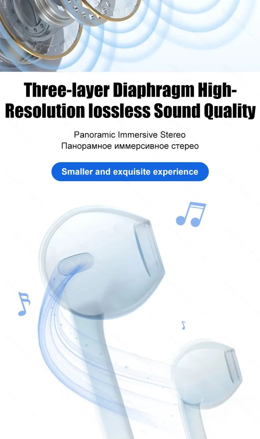White type c wired in-ear earphones with a sleek minimalist design and metallic accents.