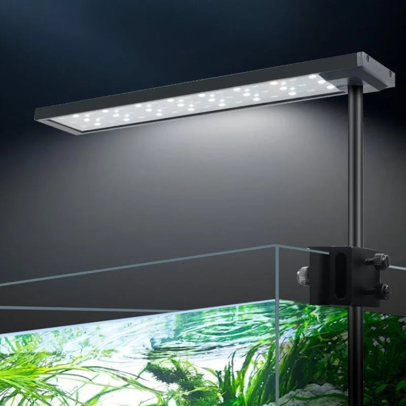 LED Aquarium Lamp Full Spectrum Aluminum Alloy Rotatable Fish Tank Light Aquatic Plants Clip-on Aquatic Lamps Fishbowl Lighting