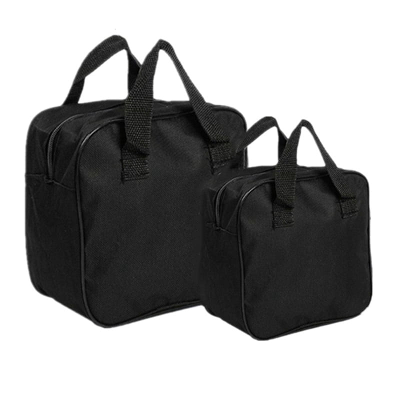 Sacs de rangement noir pour pompe à air de voiture, en tissu Oxford, avec poignées robustes et fermetures à glissière, pour un transport et un rangement organisés