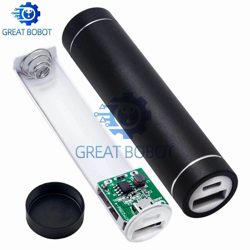 Metal Power Bank DIY Kit-No Welding Required! Includes Storage Case,1X 18650 Battery,5V1A USB External Charger for Smart Phones
