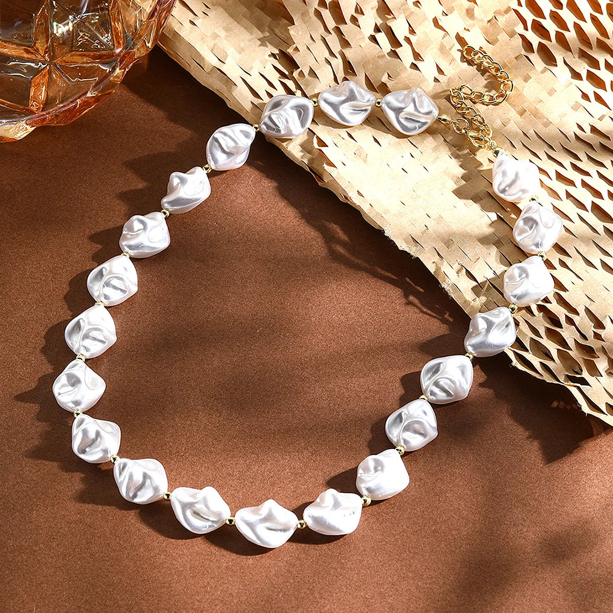 Baroque Pearl Women'S Necklace Bohemian Vintage Shell Pendant Fashion Jewelry Bead Chain Luxury Accessories