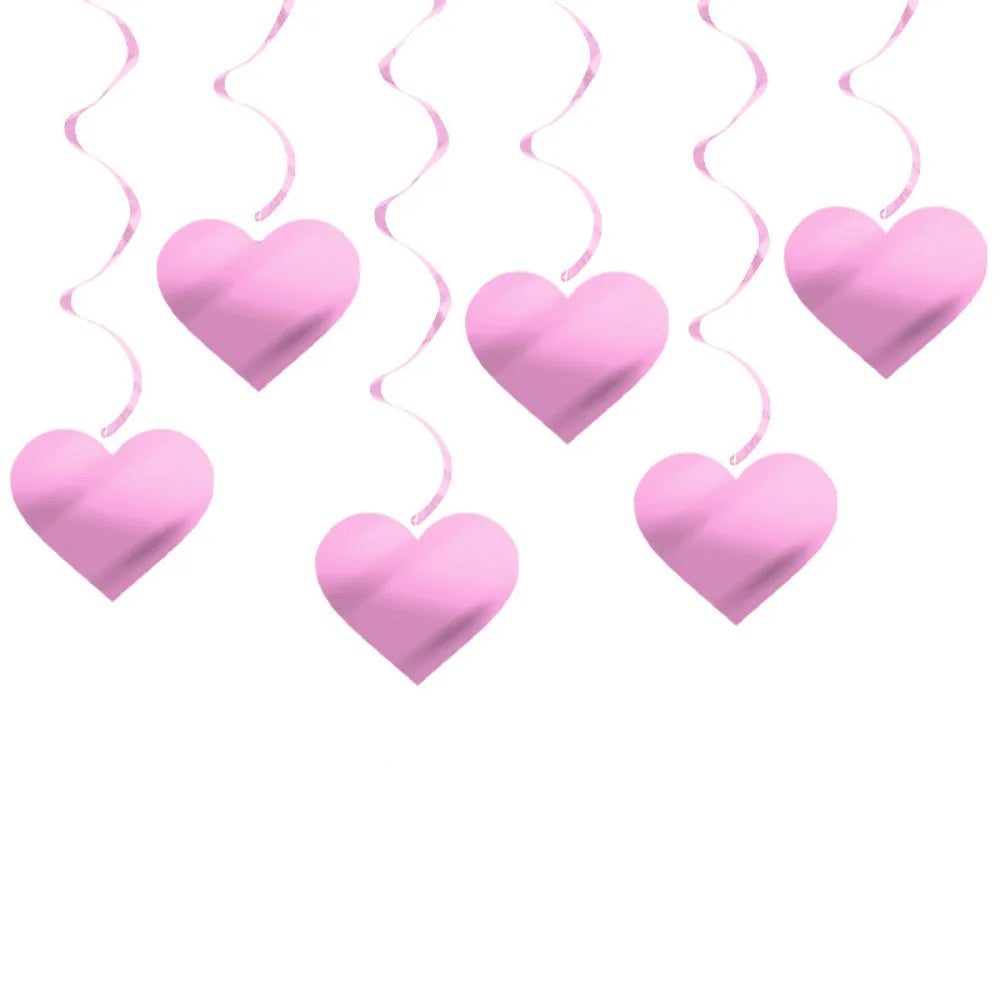 Romantic Valentine's Day Love Pulling Decorations Party Supplies Love Flower Hanging Curtain DIY Wedding