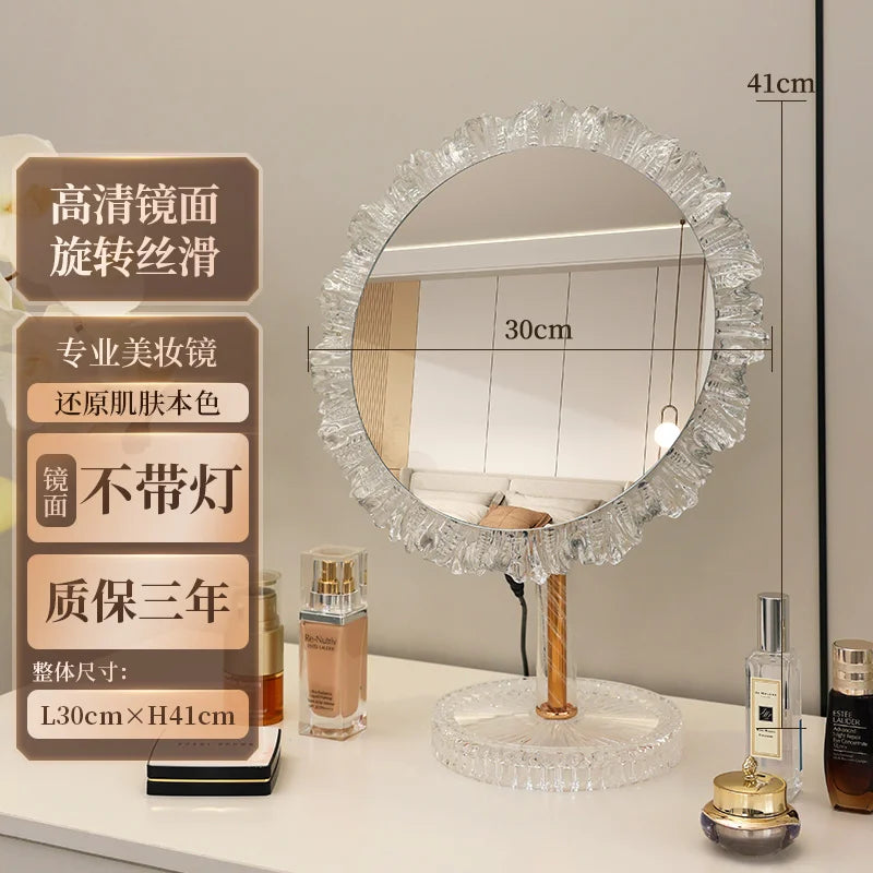 Round Bathroom Mirror Led Light Makeup Full Length Mirror Big Art Espelho De Banheiro Para Parede Home Decoration Accessories