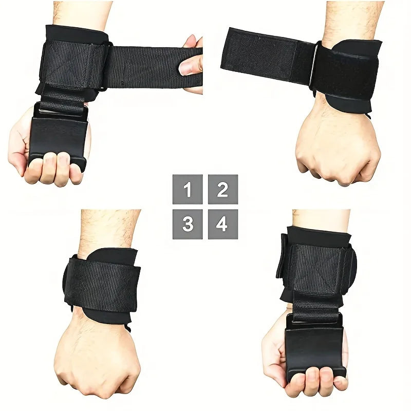 2pcs Fitness Squatting, Weightlifting, Pull Up, Wristband Hook, Horizontal Bar Sports Equipment, Strength Reduction Training,