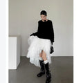 New Design with Multi-layered Solid Color Asymmetry and White Tutu Skirt for Parties