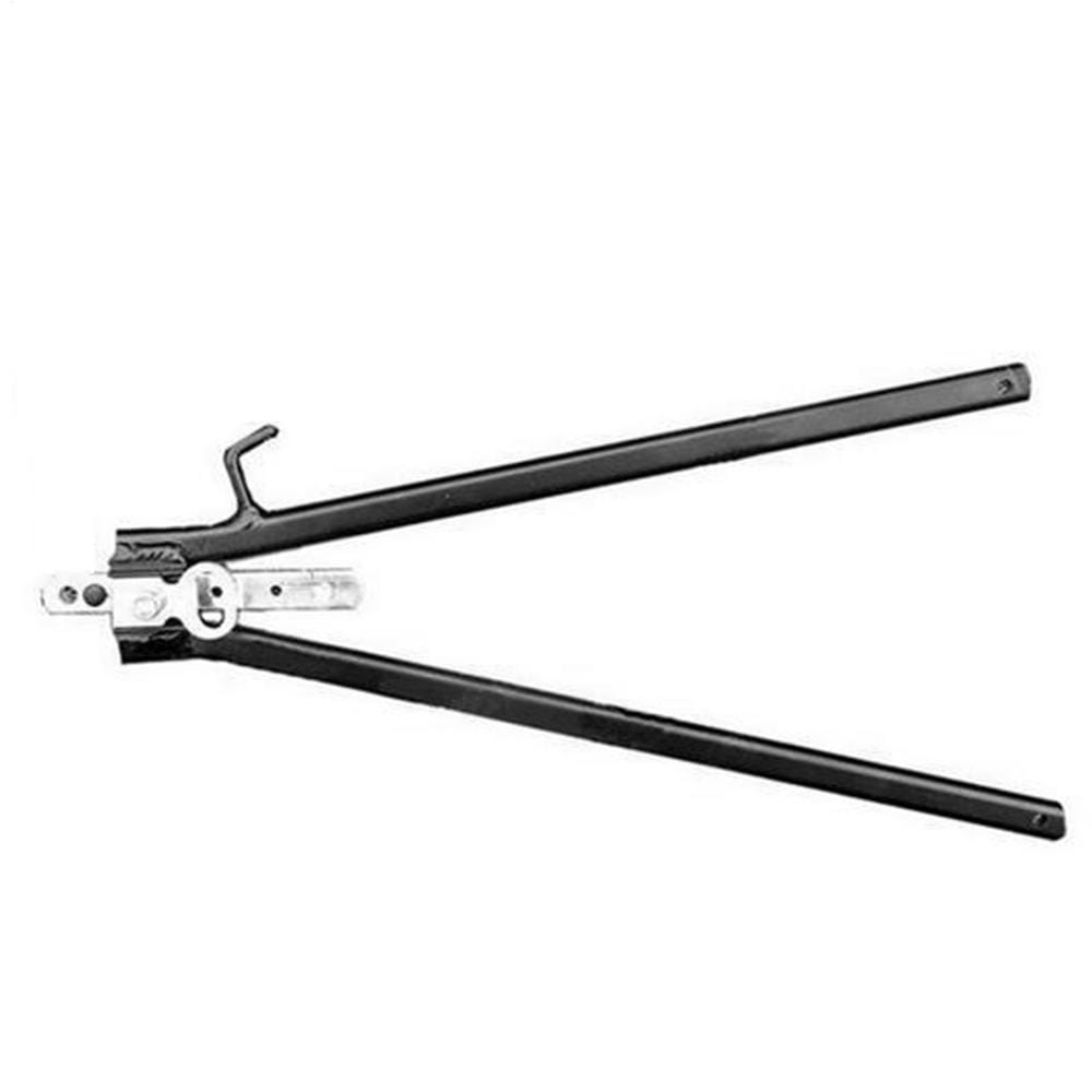 black pipe cutter with silver metal mechanism and handle shown alongside bike cargo rack 35kg aluminum rear bicycle carrier for durable bicycle transport