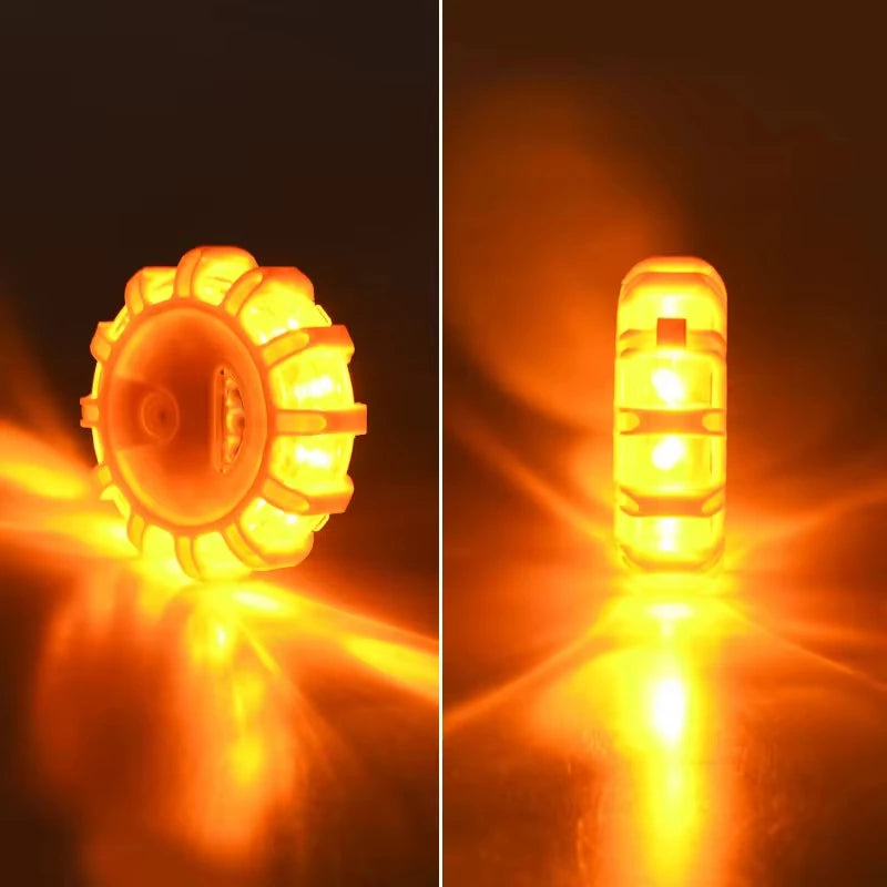 Car Emergency Road Rescue Magnetic LED Strobe Warning Light Safety Flashing Lights Roadside Auto Signal Beacon Lamp Accessory