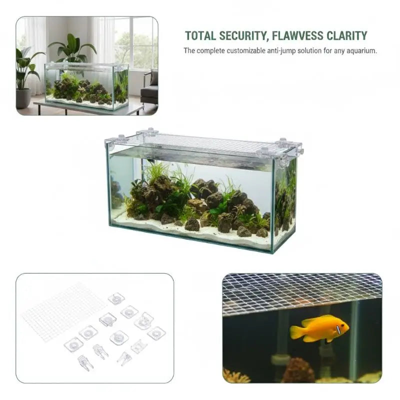 1Pcs Aquarium Accessories Fish Tank Net Anti Jumping Guard Pet Balcony Net