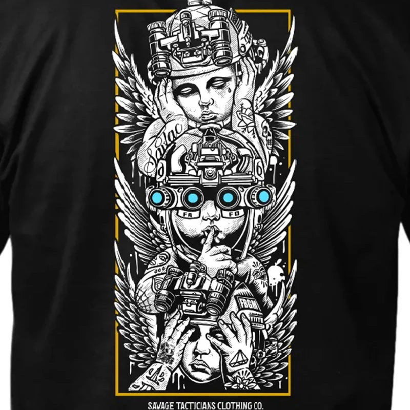 Men Clothes Fashion Tactical T-Shirts Streetwear 100% Cotton Loose Tops Breathable Comfortable Tee Military Enthusiast
