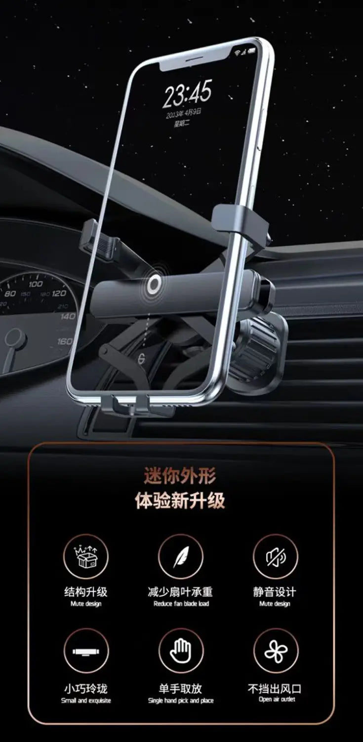 Silver-framed Kia Forte K3 phone mount 2019-2021 with a sleek adjustable design for secure phone holding.