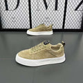 Men's shoes 2025 leather face fashionable and versatile trend casual board shoes soft soled low top shoes for men