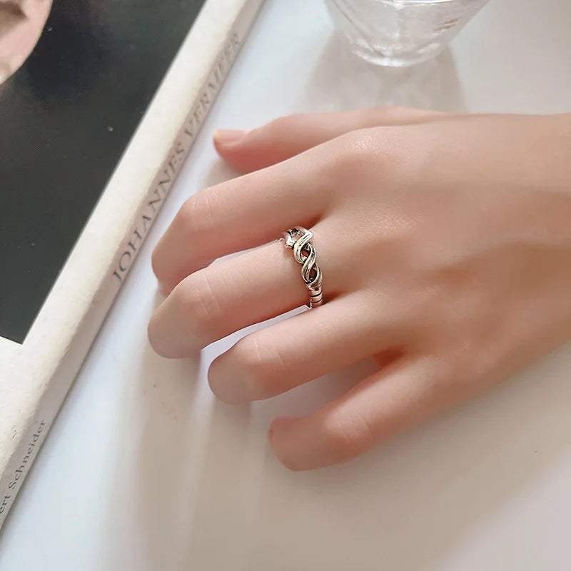 Anime Spear of Longinus Cosplay Prop Silver Color Ring Metal Adjustable Unisex Rings