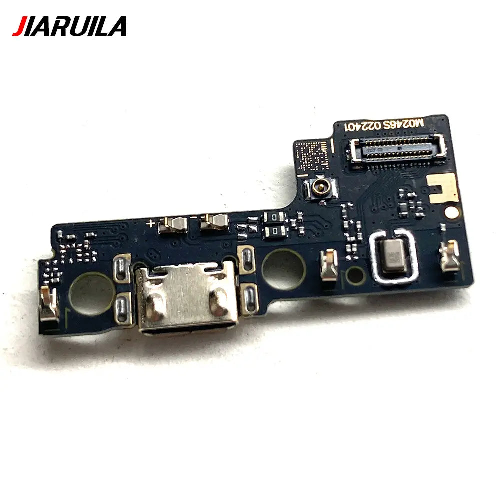 placa de circuito azul con un puerto de carga usb-c plateado y diversos componentes electrónicos para el cable flexible del puerto de carga usb xiaomi redmi 10c 10a 13c 14c, compatible con el envío por correo postal de China.