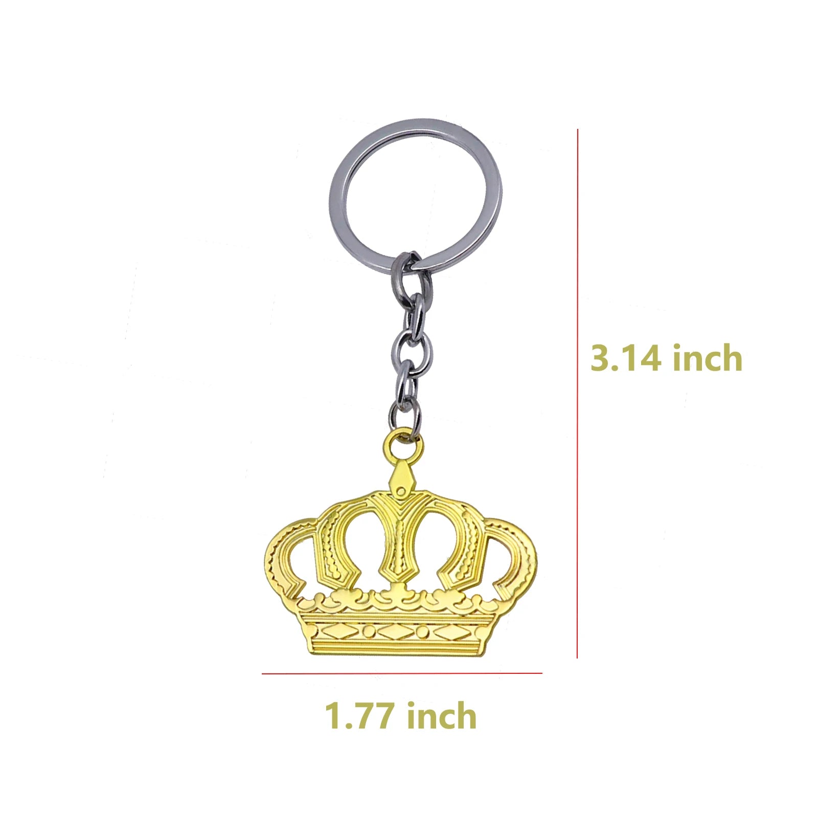 Car Keychain with Metal Crown Pattern Keychain Pendant Mini Crown Model Keychain Personalized and Creative Keychain