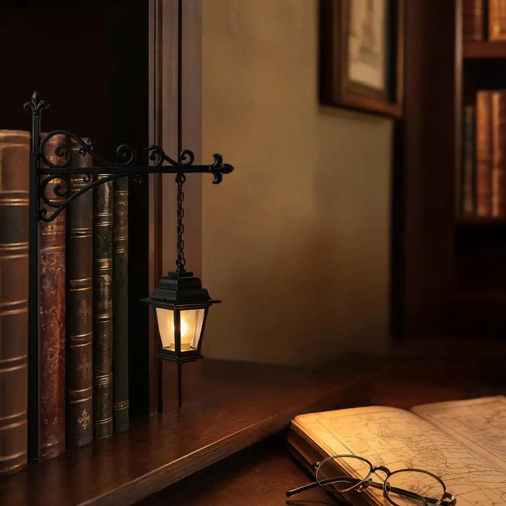 Bookshelf Lamp Library Lantern Light Library Lantern Bookshelf Light Vintage Reading Nook Led Night Lamp Decorative for Home