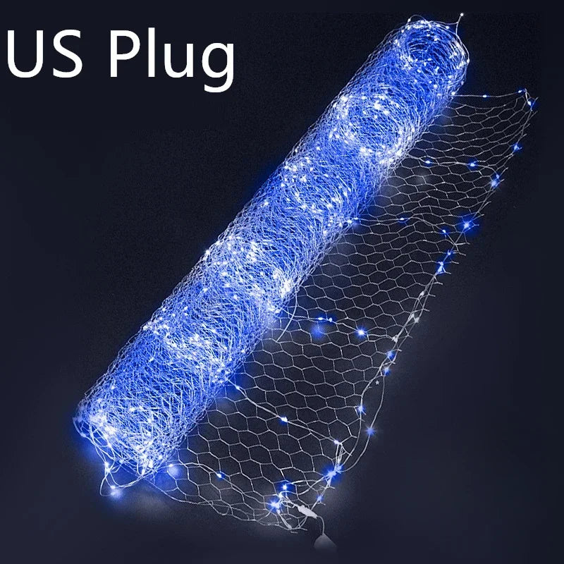 Wedding LED Decorative Light String DIY Atmosphere Light Festival Party Christmas Decoration Starry Sky Mesh Light Shaped Lamp
