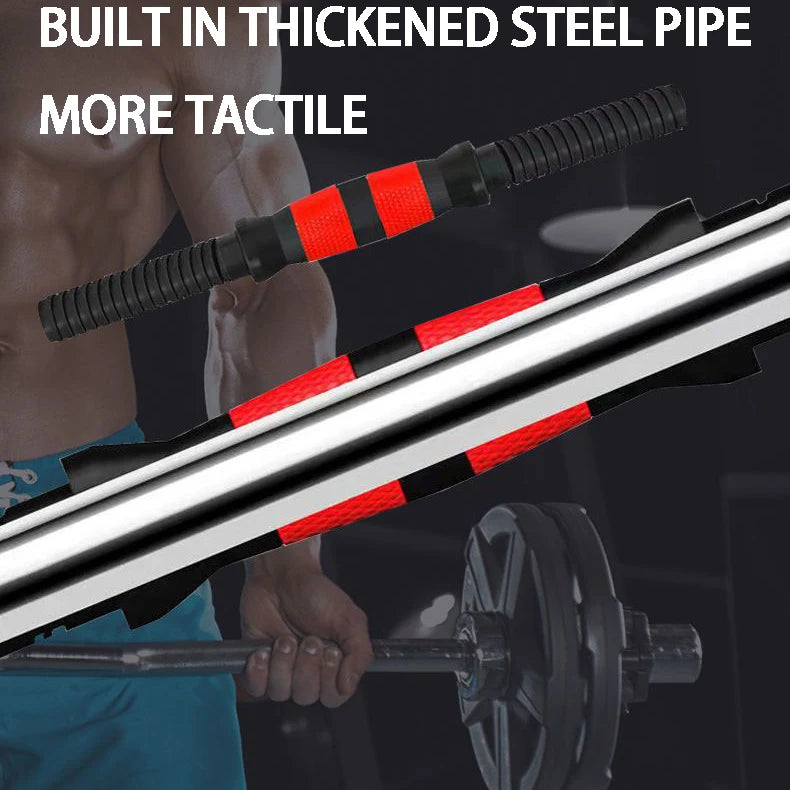 Dumbbell Bar with Barbell Buckle Barbell Bar Threaded Dumbbell Handles Powerlifting Fitness Equipment for Home Gym Accessories