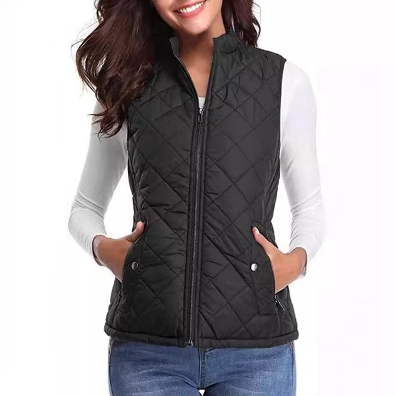 Women Warm Leisure Vest Autumn and Winter Cotton Vestsuit Girl Flexible Thermal Winter Warm Jacket Vest