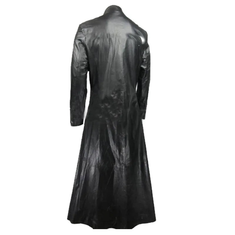 Mens Coats PU Leather Trench Jacket Spring Fall Winter Top Slim Korean Streetwear Gothic Moto Biker Punk Outwear Men Clothing