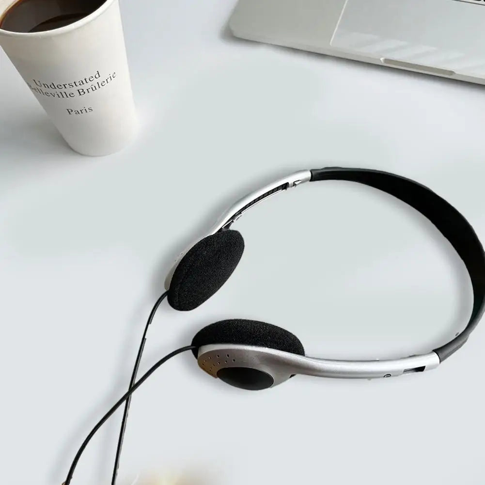Portable Headphones Personality Retro Nostalgic Headset Black Fashion Style Headset Over Ear Earbud 3.5mm Wired Headset NEW