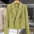 Blazers Woman Clothing 2025 New All-match Korean Chic Tops Double-breasted Suit Coat Ladies Office Suit Female Outerwear