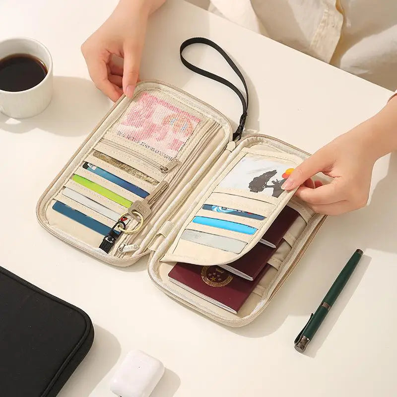 Travel Accessories Organizer 1 Document Bag with Card Holder Multiple Slots for Efficient Packing Work Trips and Tourism