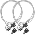 2 Sets Laptop Lock Flexible Security Cable Computer Locks With Keys Alloy Safe Wire Office Notebook Lock Security Cable Laptop