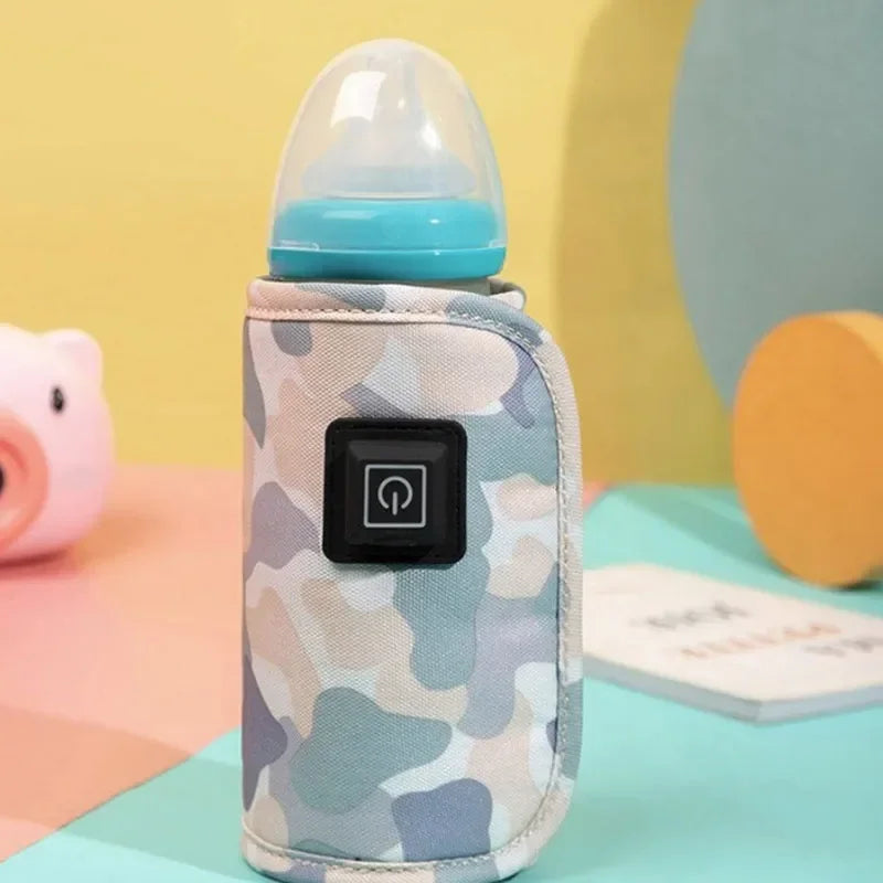 For Infant Outdoor Travel Accessories USB Milk Water Warmer Stroller Insulated Bag Baby Nursing Bottle Heater Safe Kids Supplies