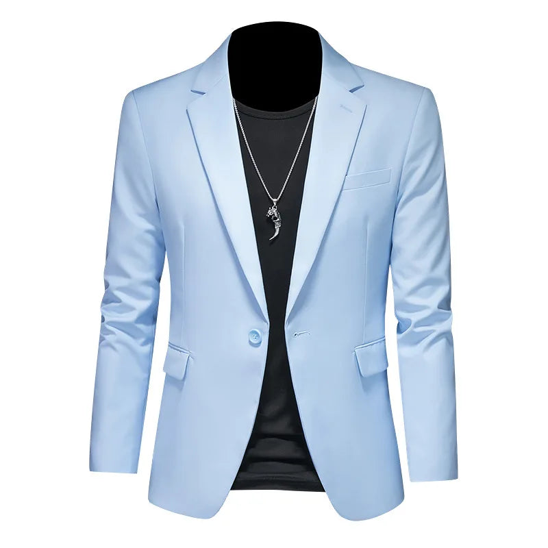 Mens Suit 2025 New Plus Size Slim Fit Single Breasted Blazer Professional Wedding Business Party Office Formal Jacket Coats