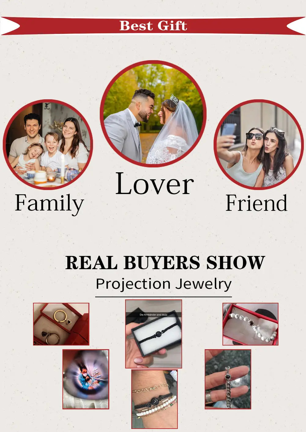 A sleek black projection jewelry bracelet with a minimalist design displayed in an elegant gift box as a custom photo projection keychain personalized memorial gift.