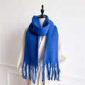 Women Winter Warm Luxury Imitation Cashmere Scarves Solid color Fashion Shawl Wrap Ladies Blanket Foulard Pashmina Bandana Scraf