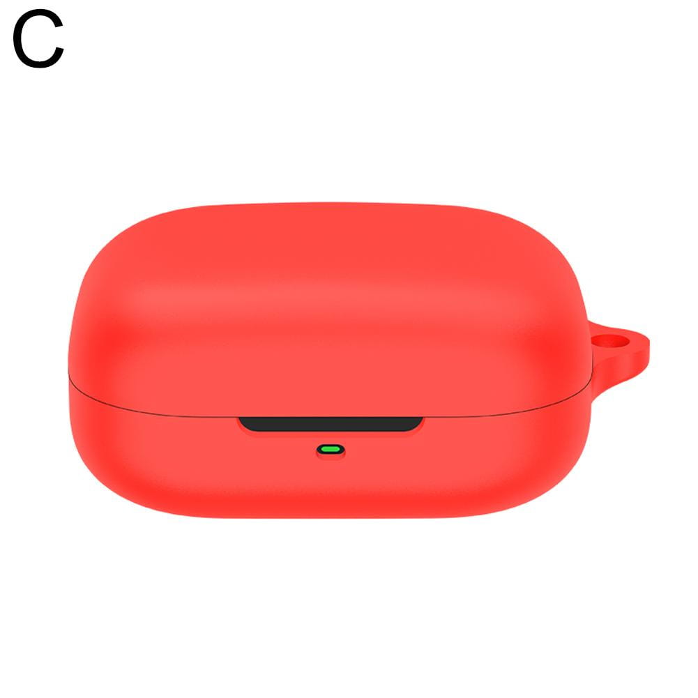 Vibrant red silicone AirPods Pro case protective cover showing the back side for durable protection.