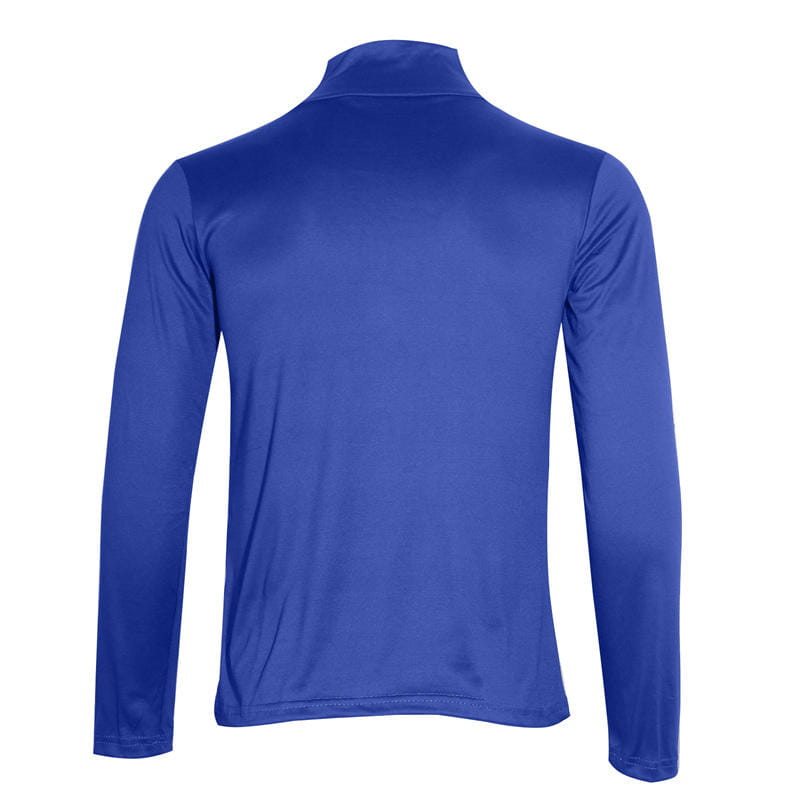 Herren-Thermo-Rollkragenpullover Slim Fit Langarmshirt in Königsblau mit hohem Kragen aus glattem Performance-Stoff für den sportlichen Einsatz.